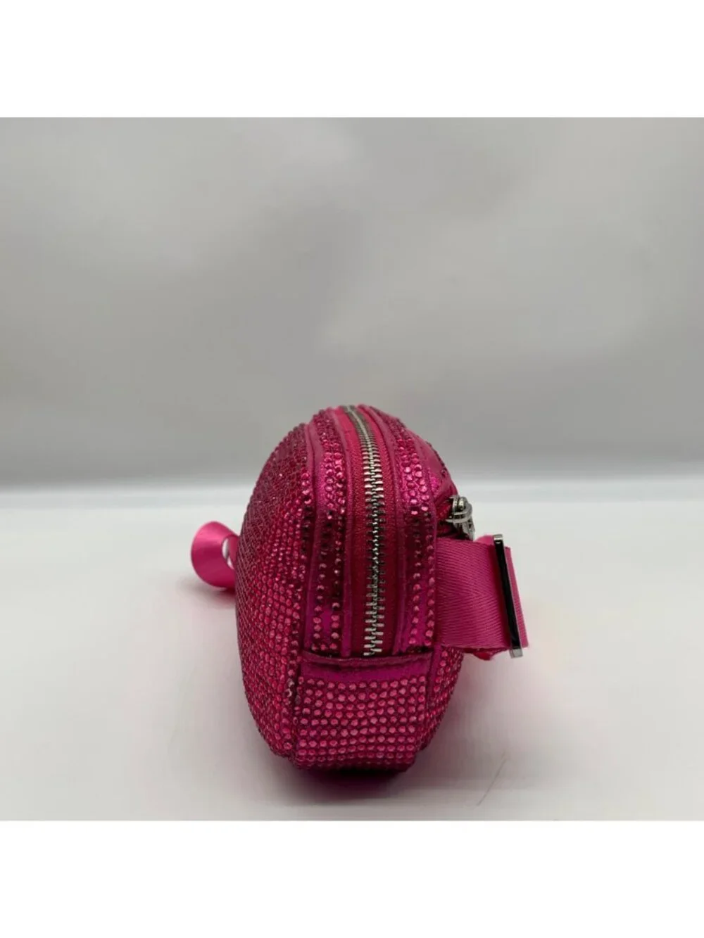 Pink Rhinestone-Embellished Waist Bag - Picture 3 of 10